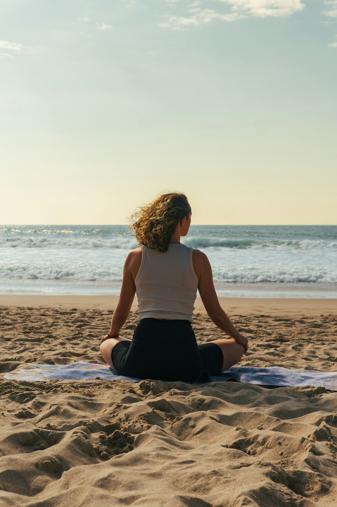 person practicing mindfulness outdoors