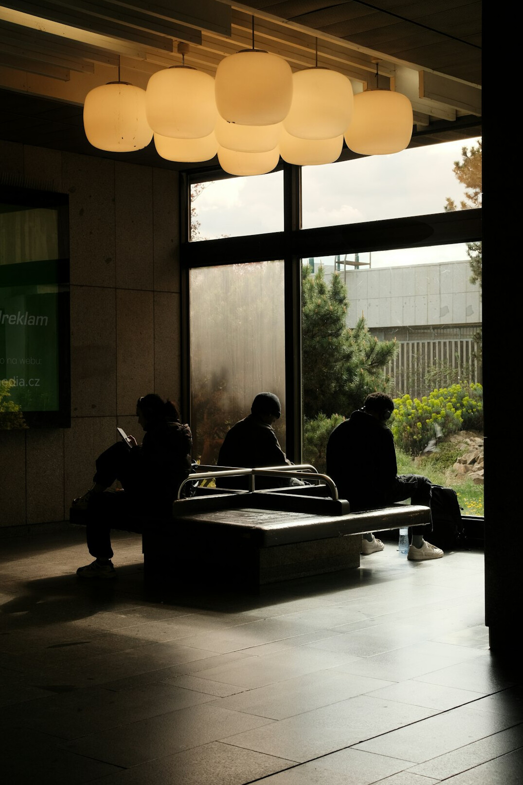 person meditating in quiet room